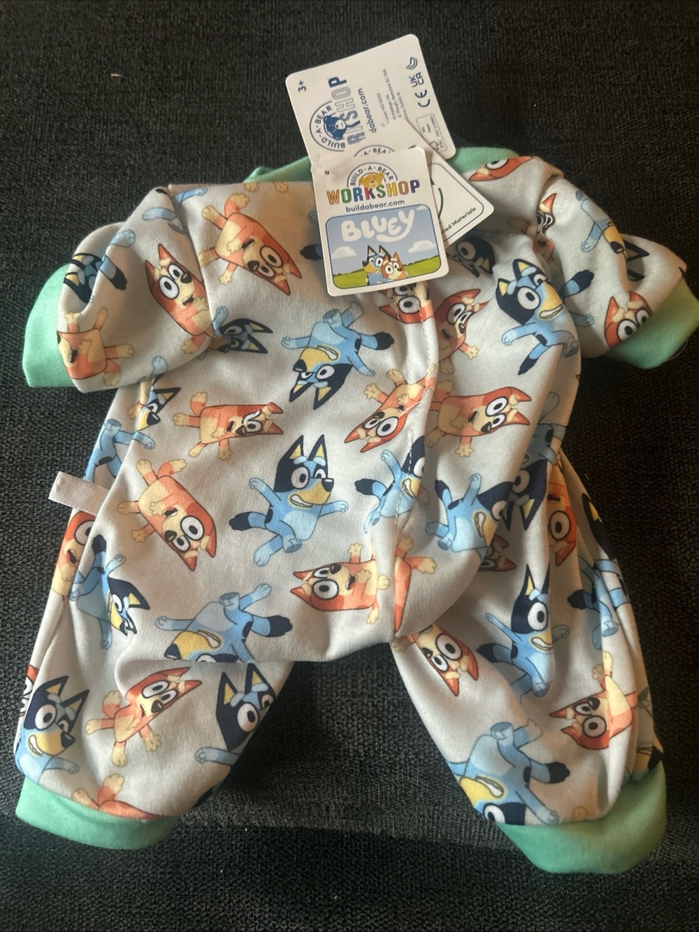 Build-A-Bear Bluey Dogs Print Sleeper All Tags New NWT